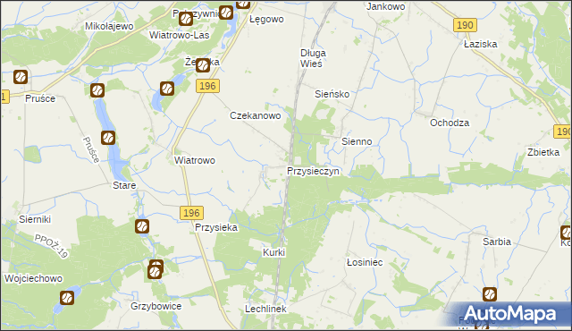 mapa Przysieczyn, Przysieczyn na mapie Targeo