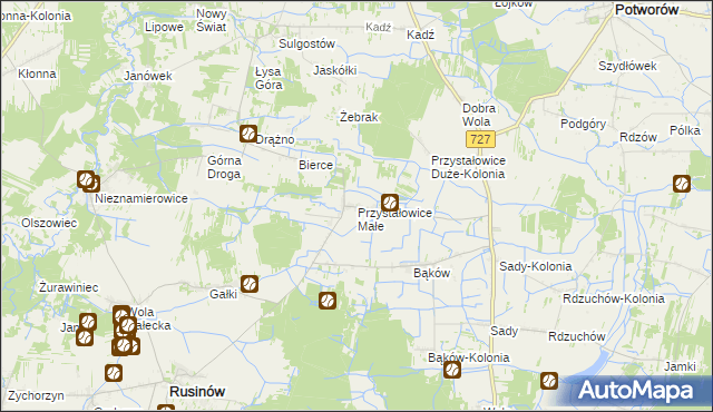 mapa Przystałowice Małe, Przystałowice Małe na mapie Targeo