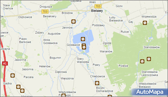 mapa Psary Osada, Psary Osada na mapie Targeo