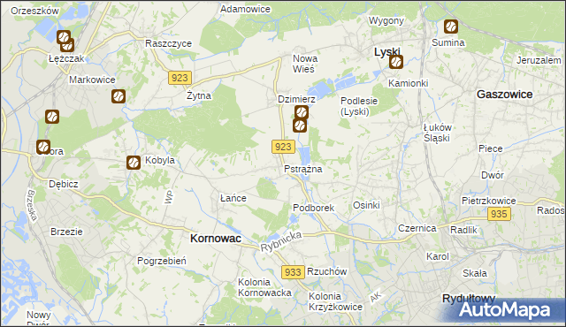 mapa Pstrążna, Pstrążna na mapie Targeo