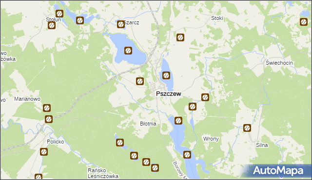 mapa Pszczew, Pszczew na mapie Targeo