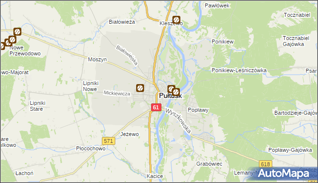 mapa Pułtusk, Pułtusk na mapie Targeo