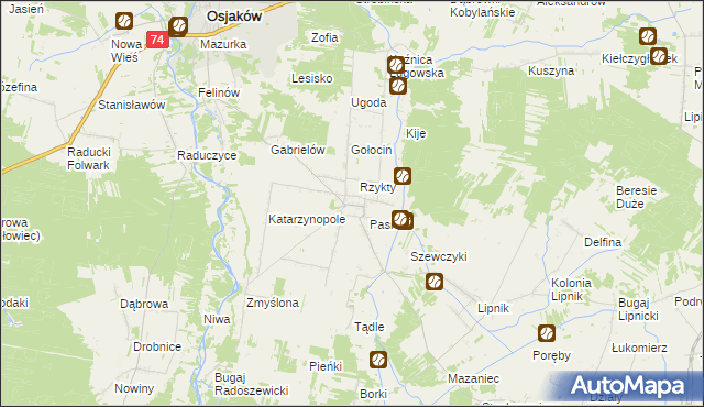 mapa Radoszewice gmina Siemkowice, Radoszewice gmina Siemkowice na mapie Targeo