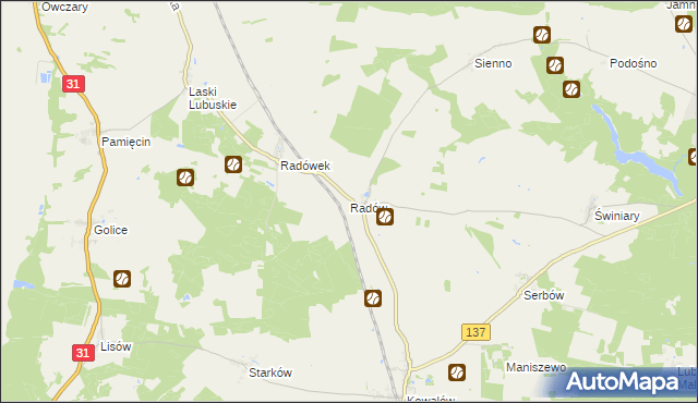 mapa Radów, Radów na mapie Targeo