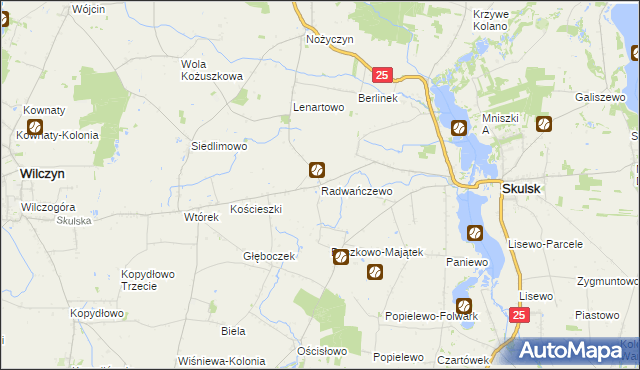 mapa Radwańczewo, Radwańczewo na mapie Targeo