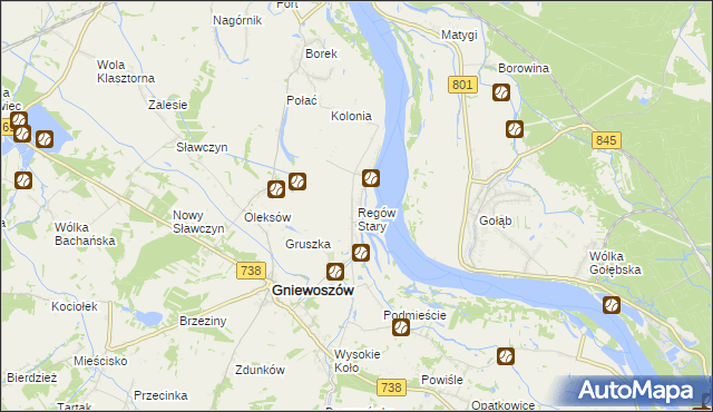 mapa Regów Stary, Regów Stary na mapie Targeo