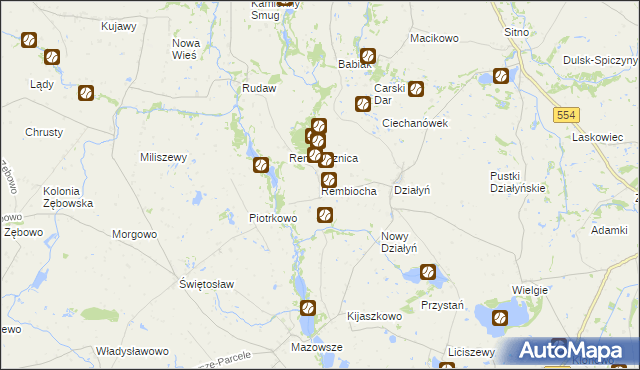 mapa Rembiocha, Rembiocha na mapie Targeo