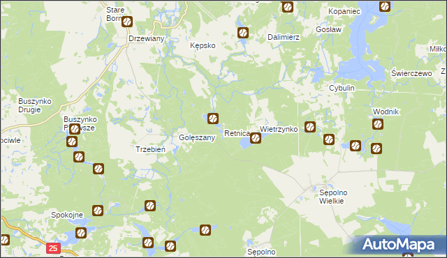 mapa Retnica, Retnica na mapie Targeo