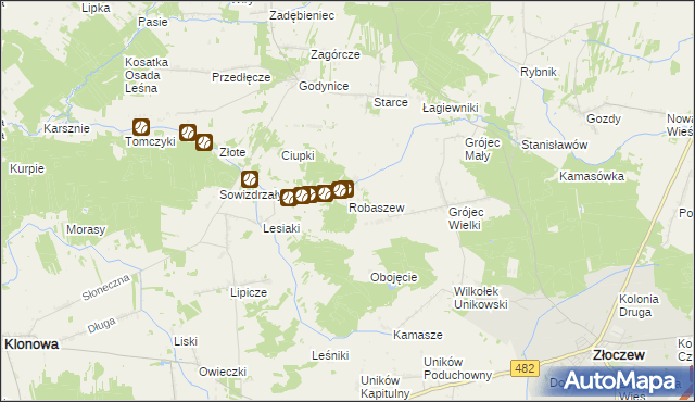 mapa Robaszew, Robaszew na mapie Targeo