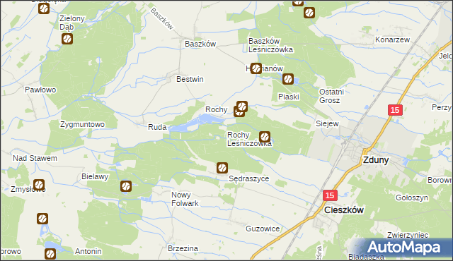 mapa Rochy Leśniczówka, Rochy Leśniczówka na mapie Targeo