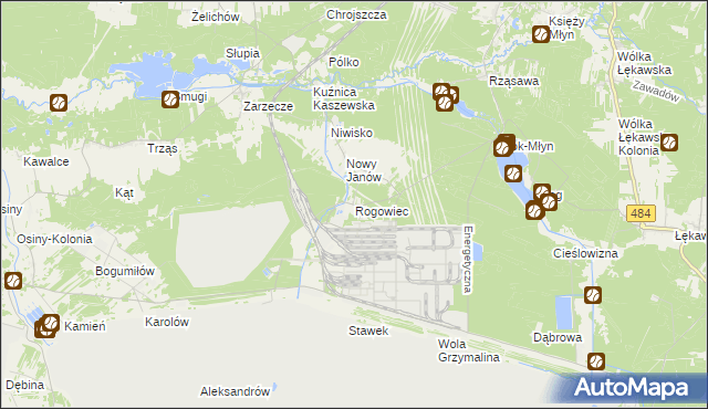 mapa Rogowiec, Rogowiec na mapie Targeo