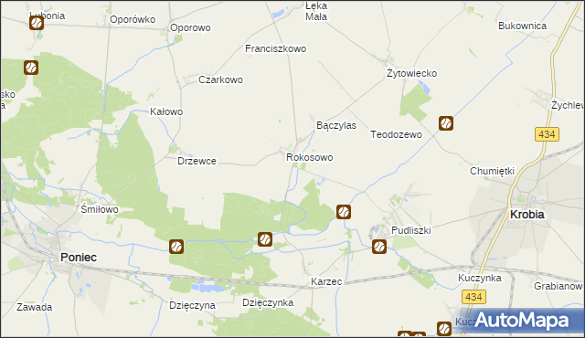 mapa Rokosowo Osada, Rokosowo Osada na mapie Targeo