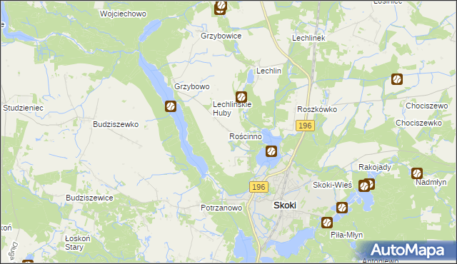 mapa Rościnno, Rościnno na mapie Targeo
