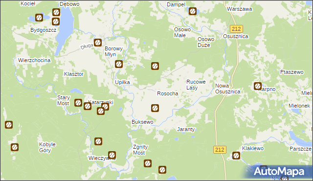 mapa Rosocha gmina Lipnica, Rosocha gmina Lipnica na mapie Targeo