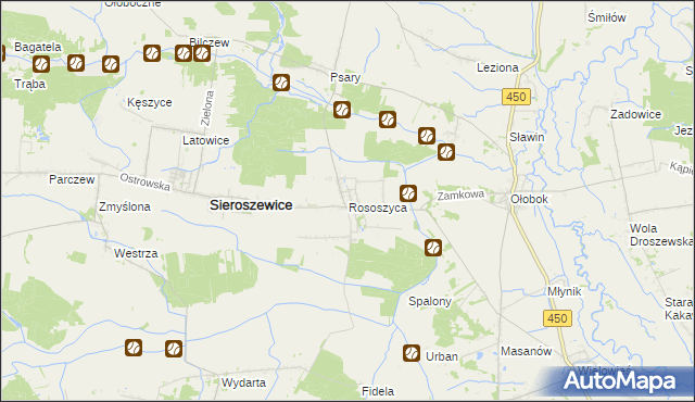 mapa Rososzyca, Rososzyca na mapie Targeo