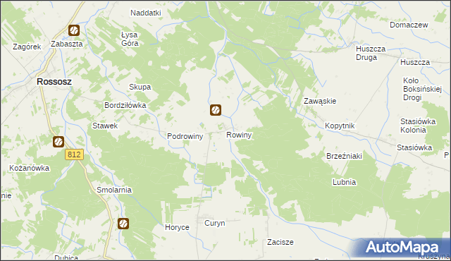 mapa Rowiny, Rowiny na mapie Targeo