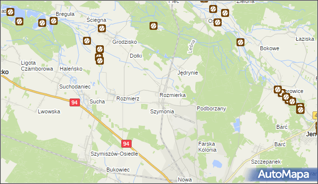 mapa Rozmierka, Rozmierka na mapie Targeo