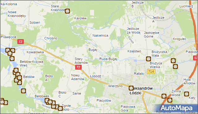 mapa Ruda-Bugaj, Ruda-Bugaj na mapie Targeo