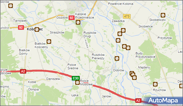 mapa Ruszków Pierwszy, Ruszków Pierwszy na mapie Targeo