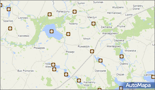 mapa Rywałdzik, Rywałdzik na mapie Targeo