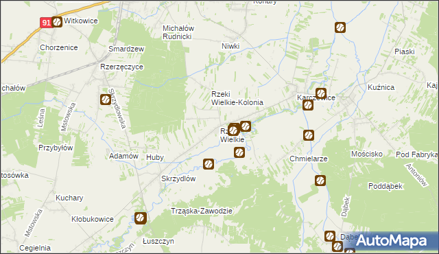 mapa Rzeki Wielkie, Rzeki Wielkie na mapie Targeo