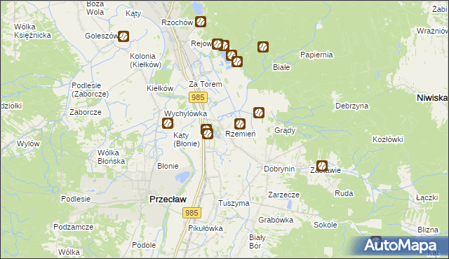 mapa Rzemień, Rzemień na mapie Targeo