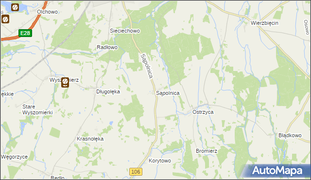 mapa Sąpolnica, Sąpolnica na mapie Targeo