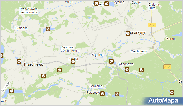 mapa Sąpolno, Sąpolno na mapie Targeo