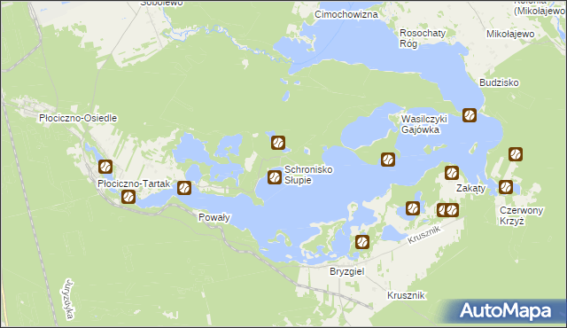 mapa Schronisko Słupie, Schronisko Słupie na mapie Targeo