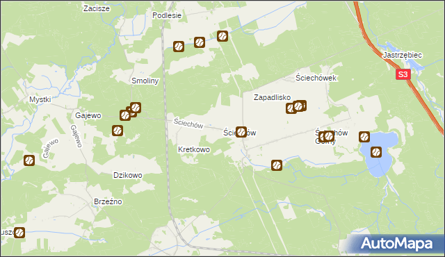 mapa Ściechów, Ściechów na mapie Targeo