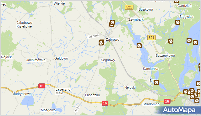 mapa Segnowy, Segnowy na mapie Targeo