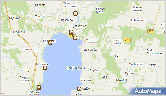 mapa Siedlątków, Siedlątków na mapie Targeo