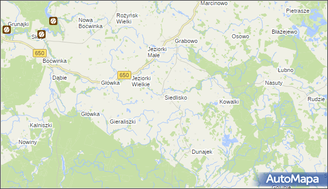 mapa Siedlisko gmina Gołdap, Siedlisko gmina Gołdap na mapie Targeo