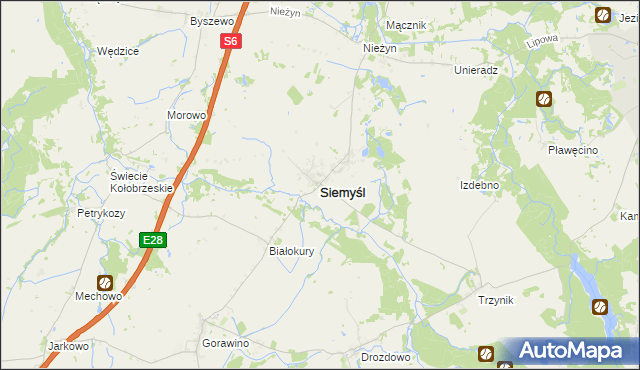 mapa Siemyśl, Siemyśl na mapie Targeo