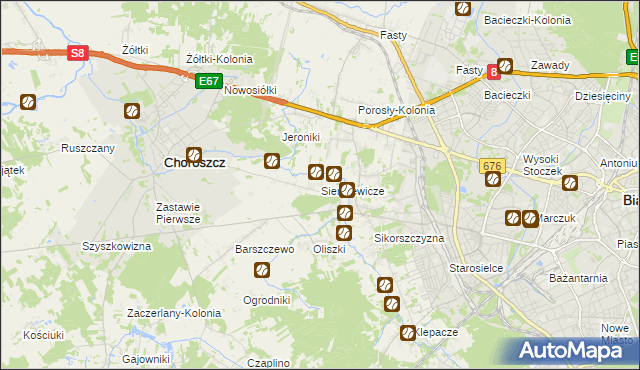 mapa Sienkiewicze, Sienkiewicze na mapie Targeo