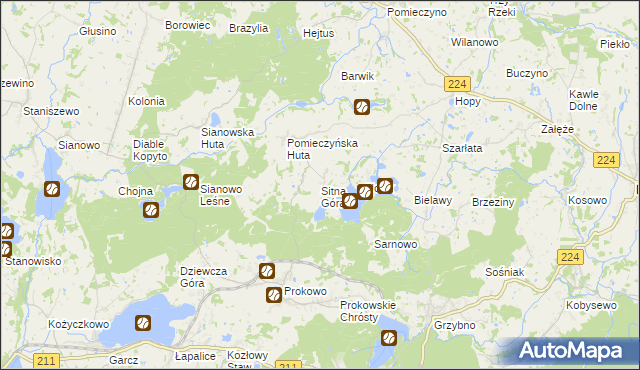 mapa Sitna Góra, Sitna Góra na mapie Targeo