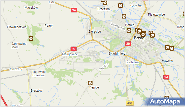 mapa Skarbimierz-Osiedle, Skarbimierz-Osiedle na mapie Targeo