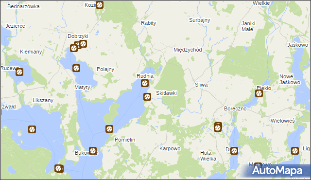 mapa Skitławki, Skitławki na mapie Targeo