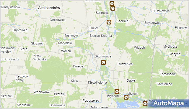 mapa Skórkowice, Skórkowice na mapie Targeo