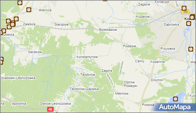 mapa Skrajniwa, Skrajniwa na mapie Targeo