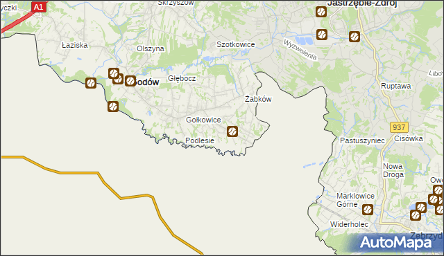 mapa Skrbeńsko, Skrbeńsko na mapie Targeo