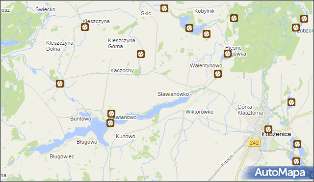 mapa Sławianówko, Sławianówko na mapie Targeo