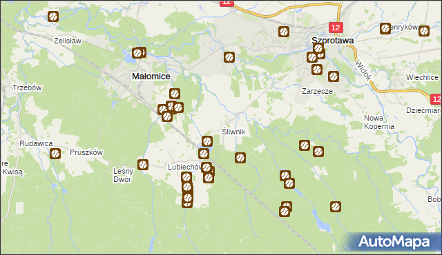 mapa Śliwnik, Śliwnik na mapie Targeo