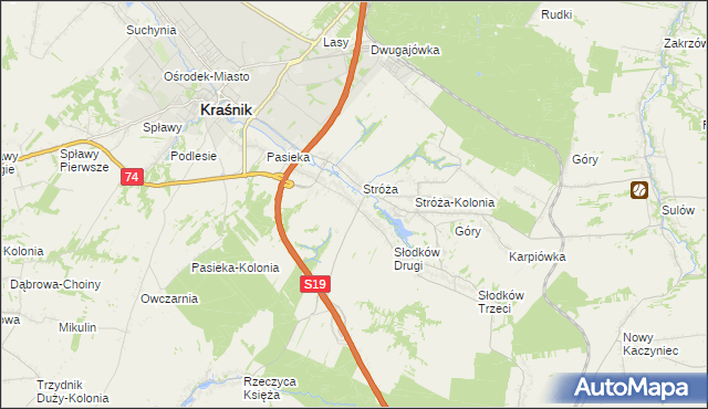 mapa Słodków Pierwszy, Słodków Pierwszy na mapie Targeo