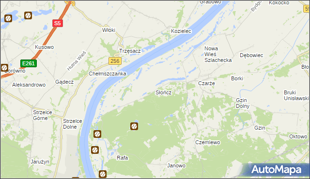 mapa Słończ, Słończ na mapie Targeo