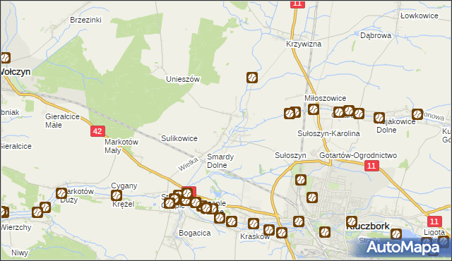 mapa Smardy Górne, Smardy Górne na mapie Targeo