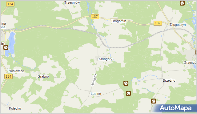 mapa Smogóry, Smogóry na mapie Targeo