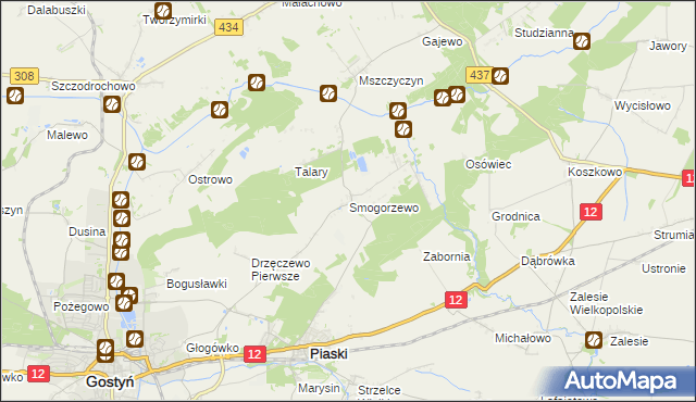 mapa Smogorzewo gmina Piaski, Smogorzewo gmina Piaski na mapie Targeo