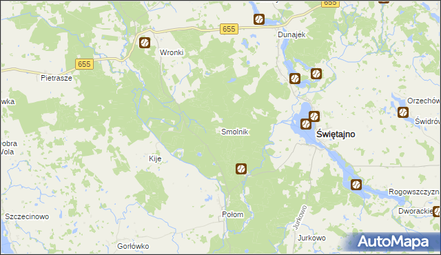 mapa Smolnik gmina Świętajno, Smolnik gmina Świętajno na mapie Targeo