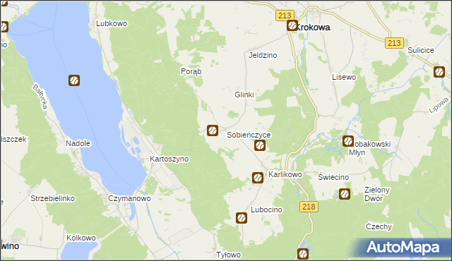 mapa Sobieńczyce, Sobieńczyce na mapie Targeo